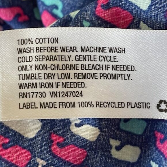 VINEYARD VINES School of Whales Crewneck Dress Blue/Pink - Picture 8 of 15